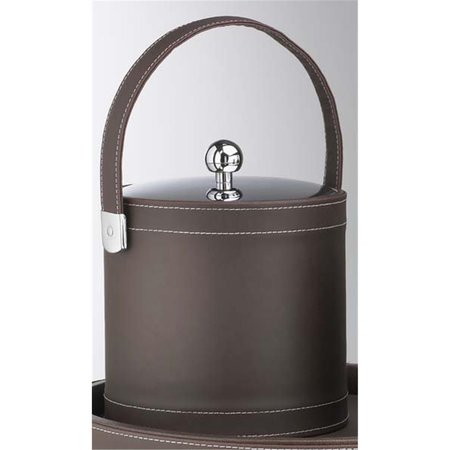 SHARPTOOLS Stitched Brown 3 Quart Stitched Ice Bucket with Stitched Handle SH6016